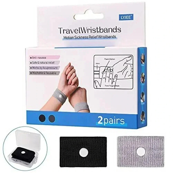 Lyjee Other - Lyjee Travel Wristbands NWT 2 Pairs Motion Sickness Relief Sea Sickness Cruise